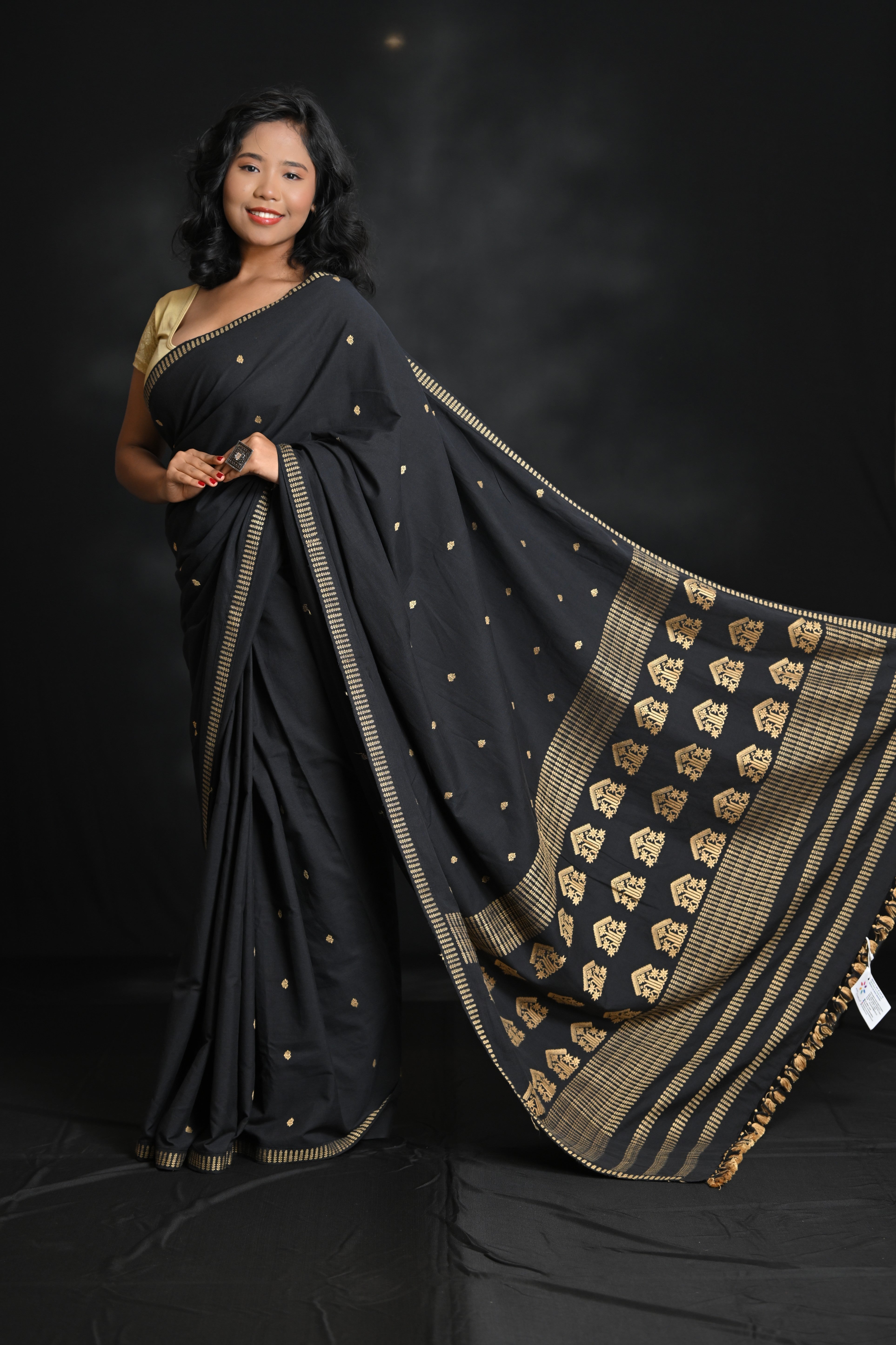 HANDWOVEN  ASSAM COTTON SAREE CS6132