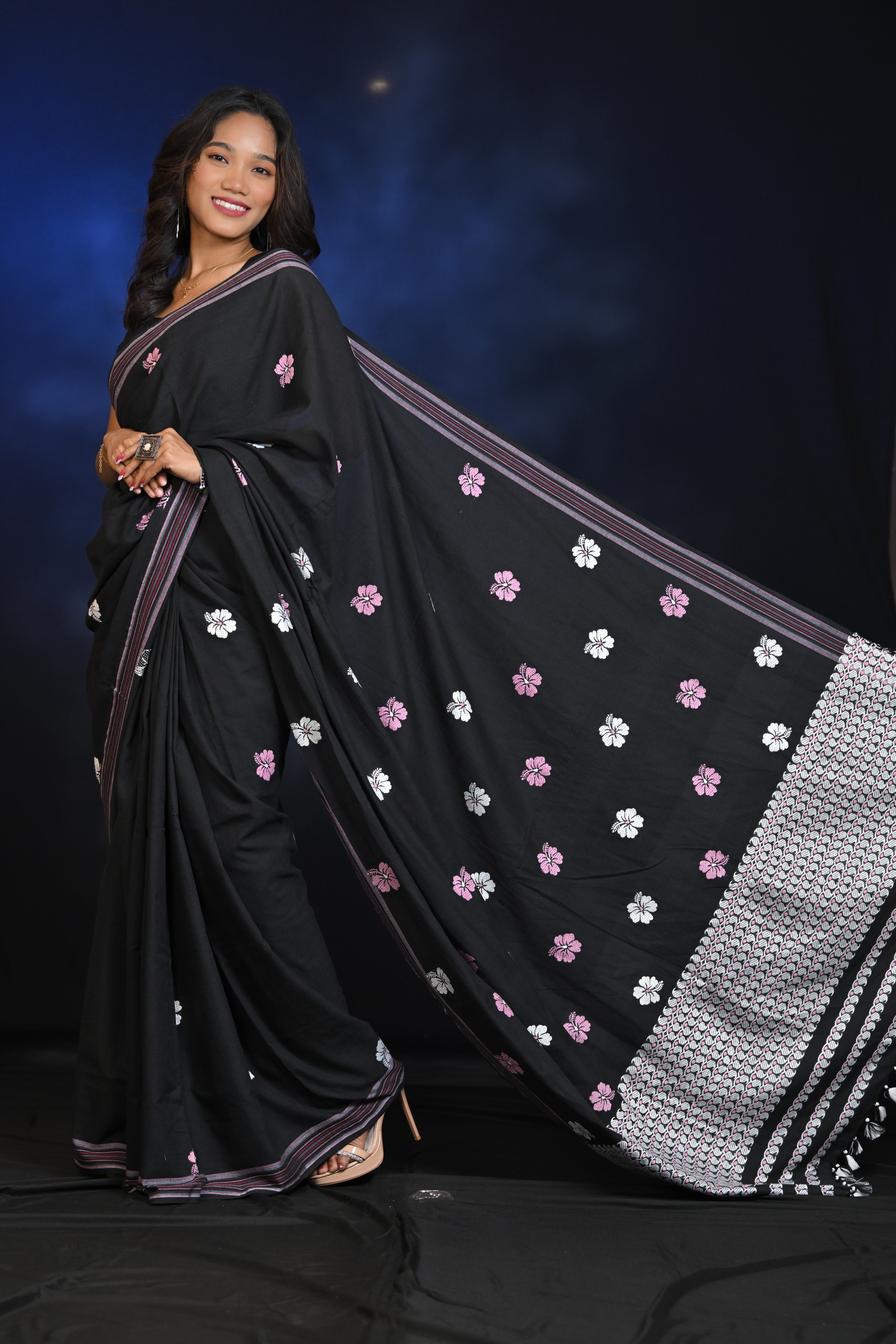 HANDWOVEN  ASSAM COTTON SAREE CS6856