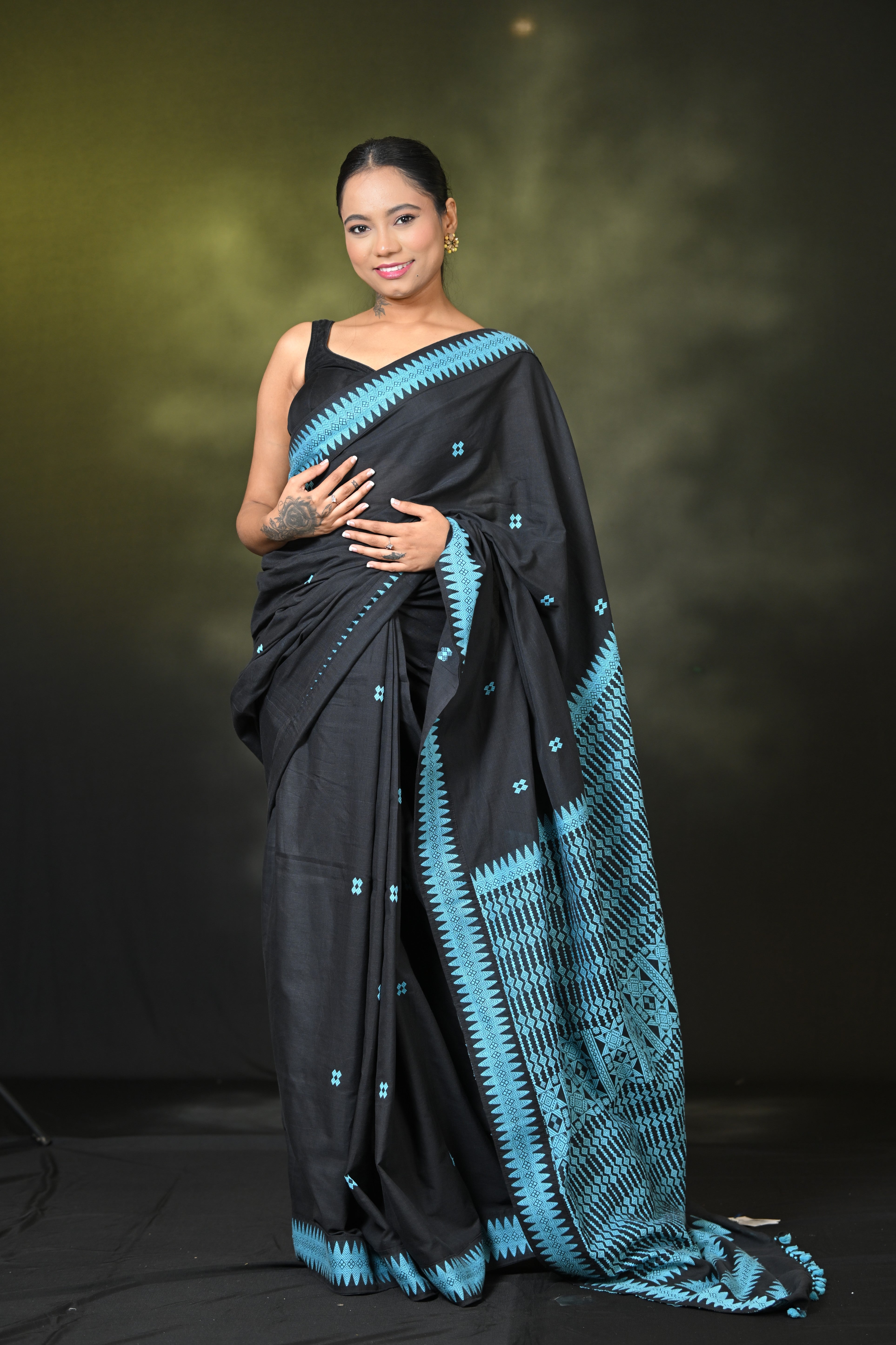 HANDWOVEN  ASSAM COTTON SAREE CS479