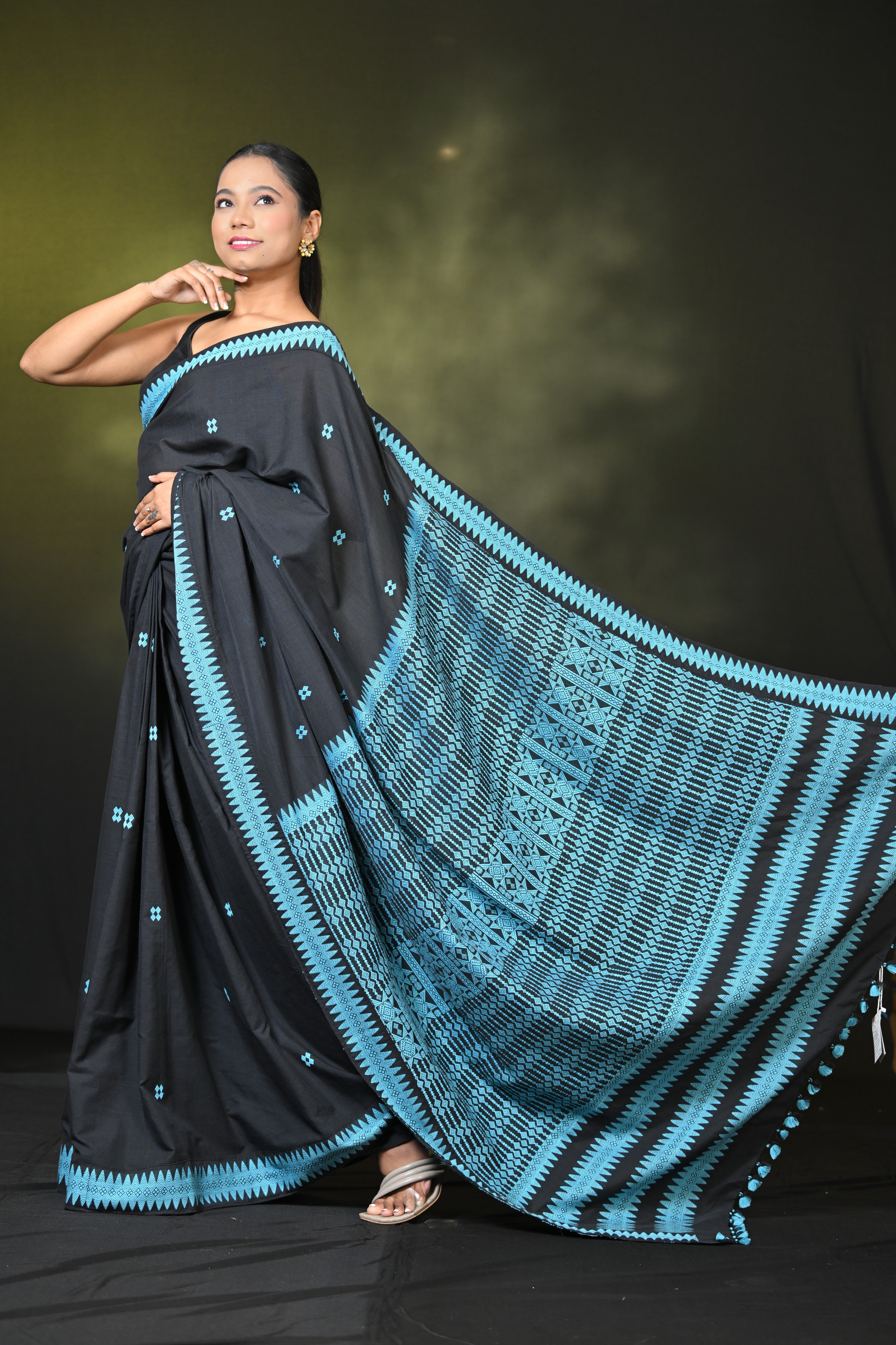 HANDWOVEN  ASSAM COTTON SAREE CS479