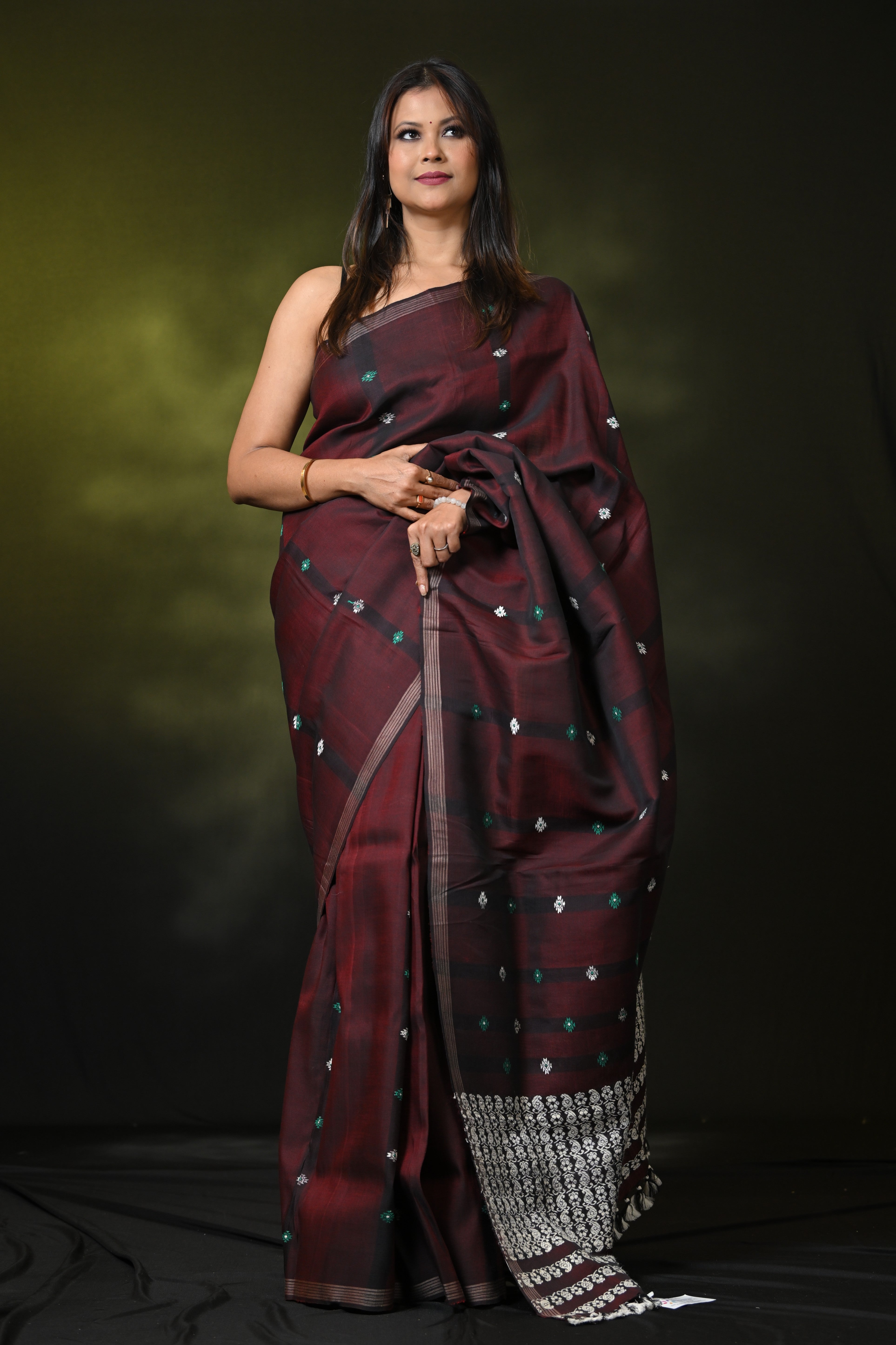 HANDWOVEN  ASSAM COTTON SAREE CS6321