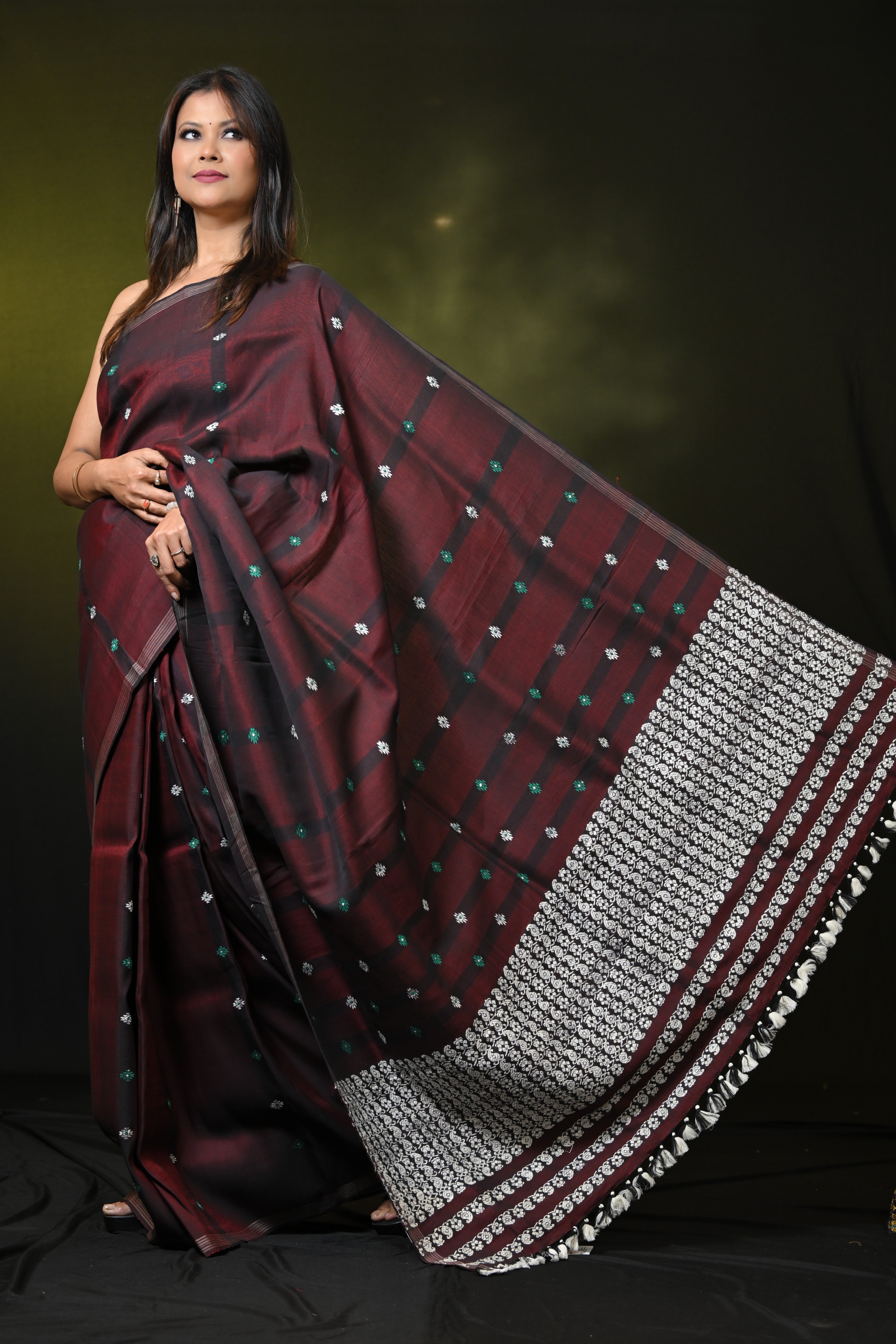 HANDWOVEN  ASSAM COTTON SAREE CS6321