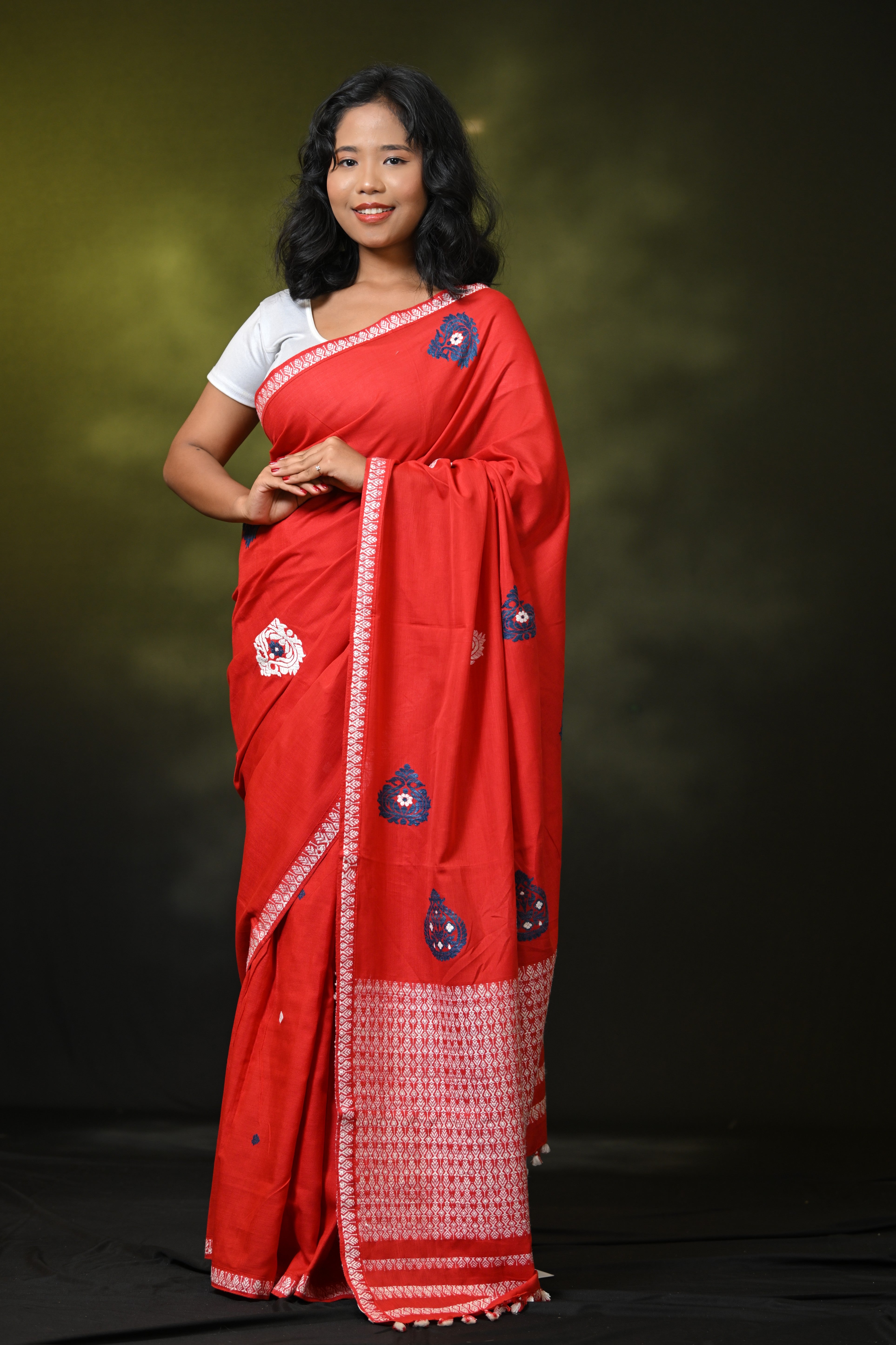 HANDWOVEN ASSAM COTTON SAREE CS4403