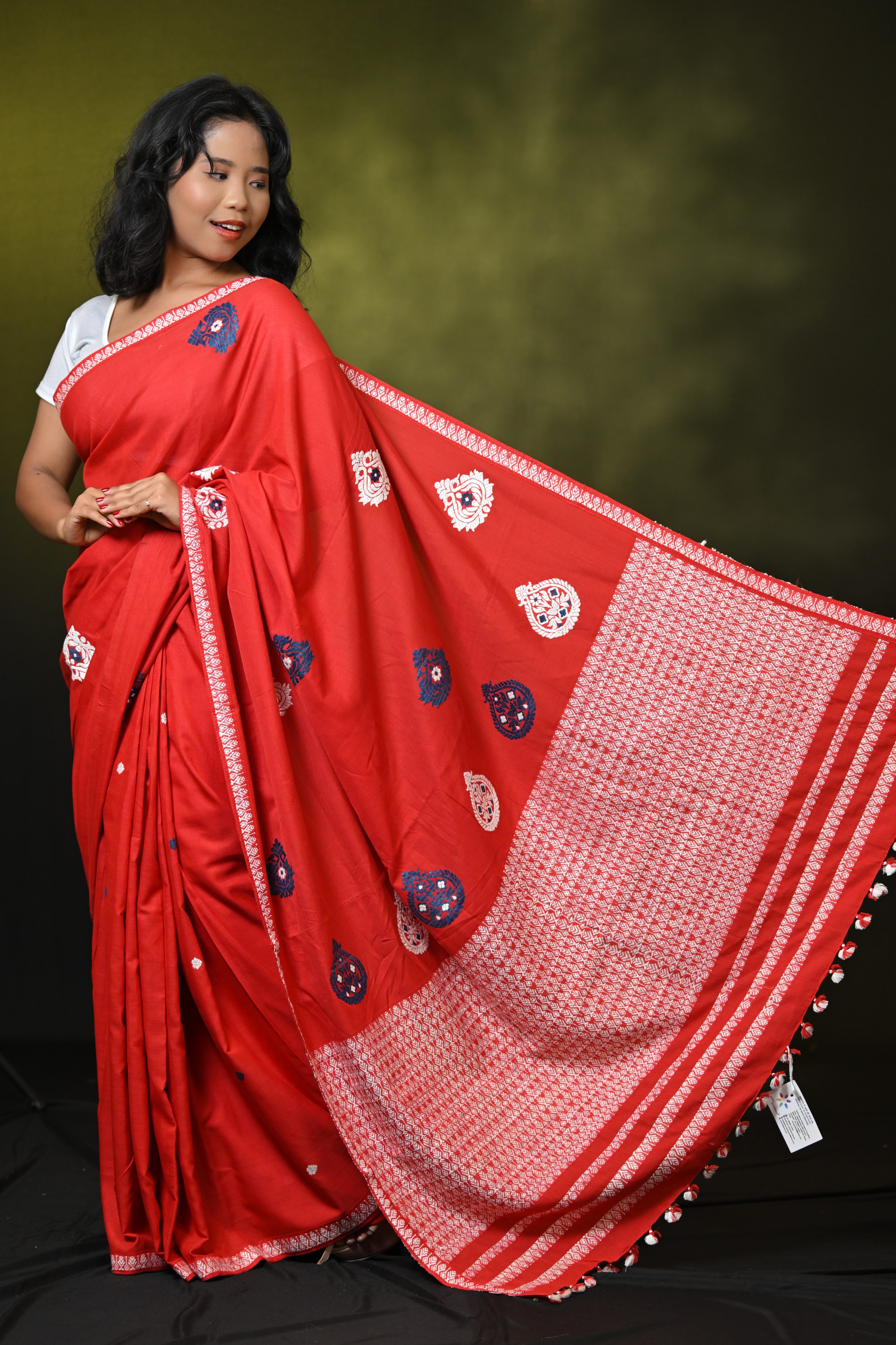 HANDWOVEN ASSAM COTTON SAREE CS4403