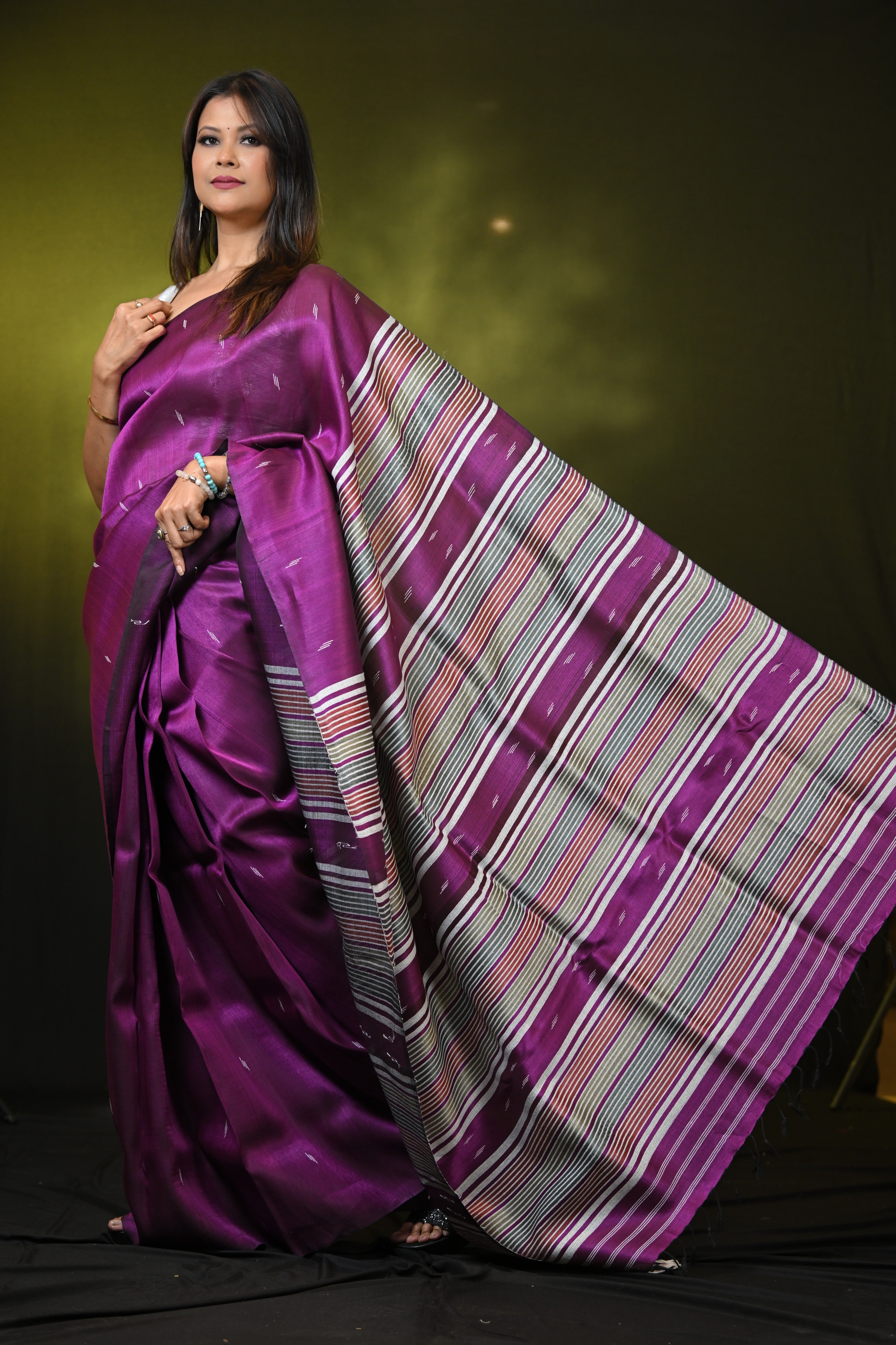 HANDWOVEN ASSAM COTTON SAREE CS7614