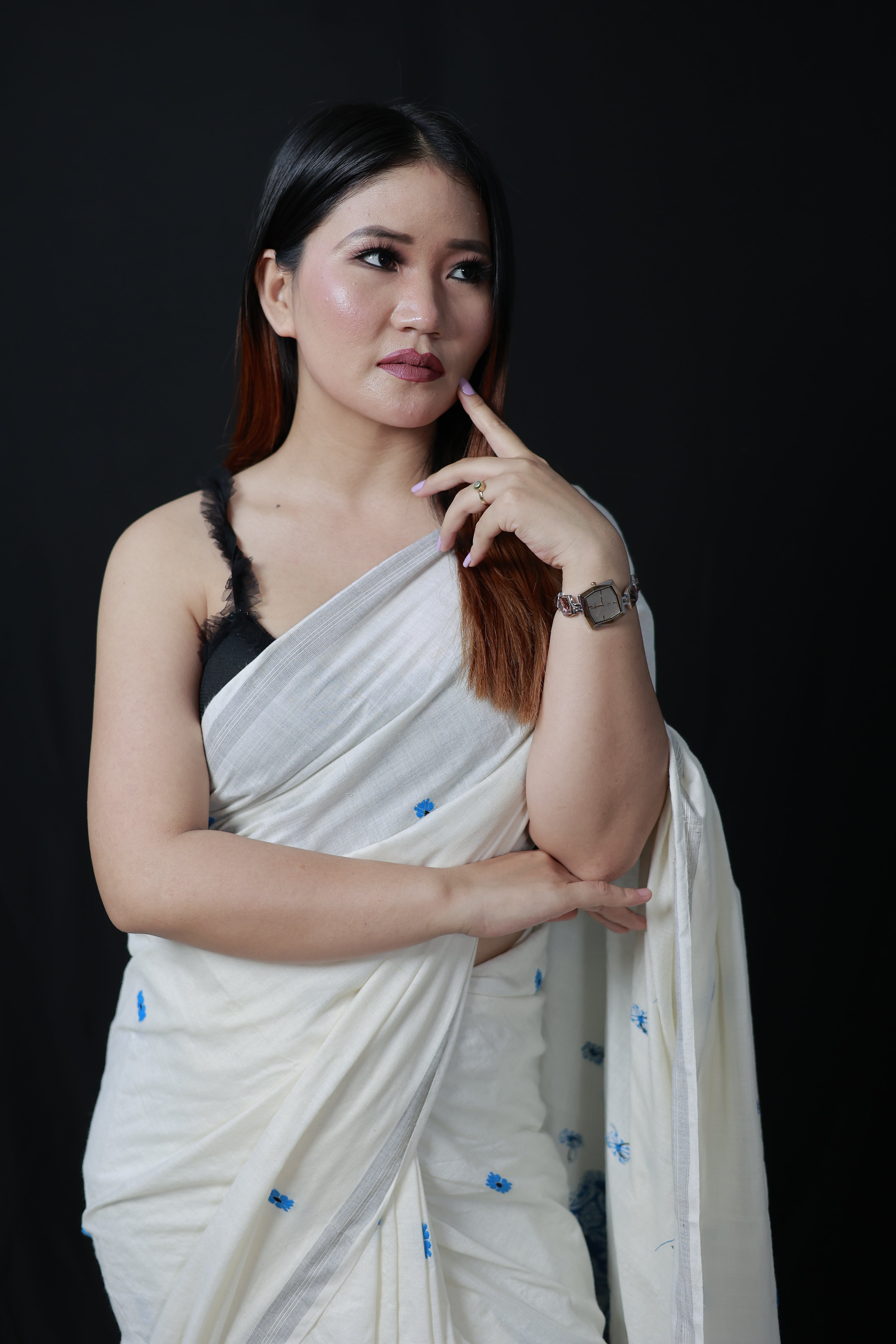 HANDWOVEN NATURAL DYE ASSAM AHIMSA (ERI) SILK SAREE ESS17