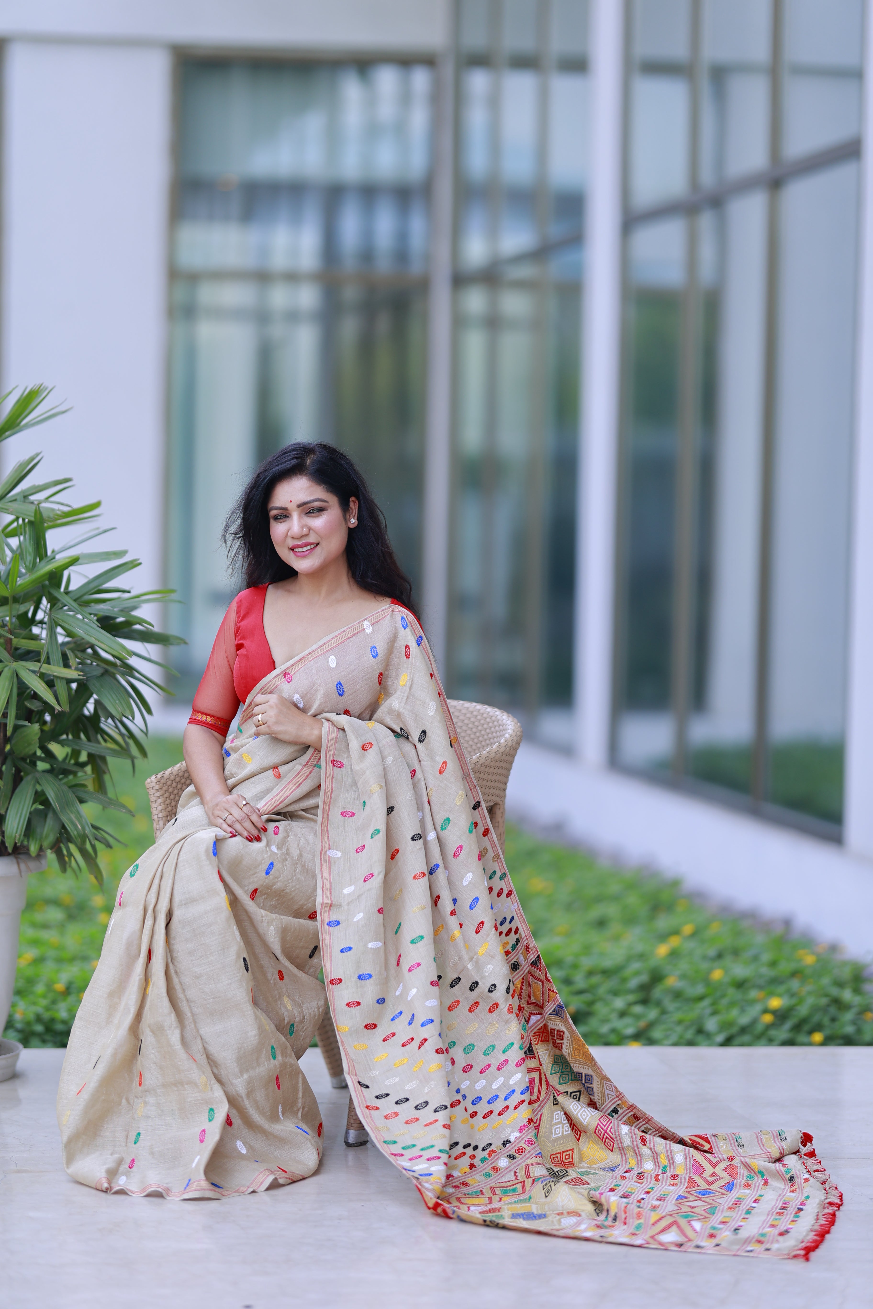 HANDWOVEN ASSAM GI MUGA SILK SAREE MSS01