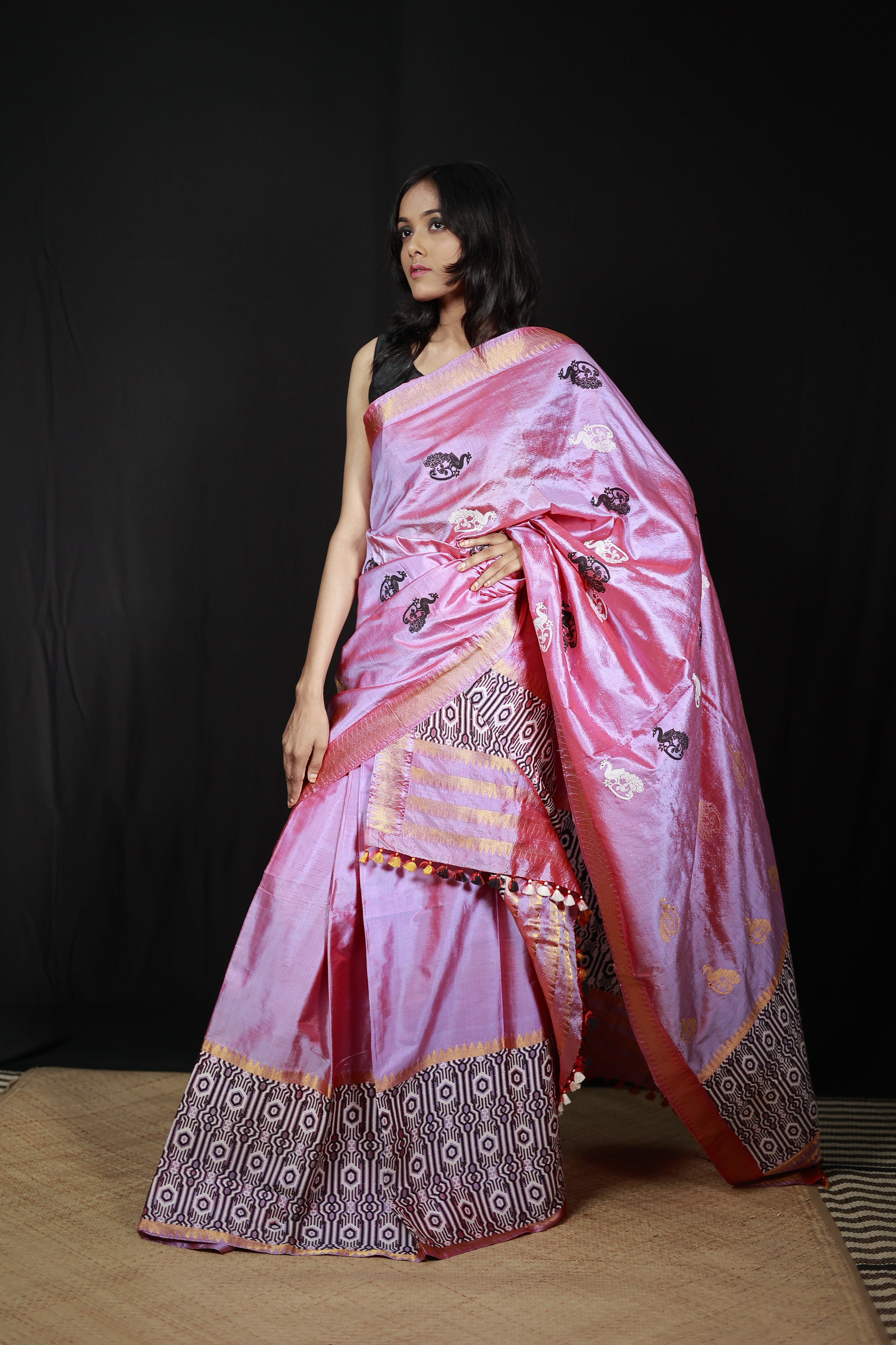 HANDWOVEN ASSAM PAT SILK MEKHALA CHADOR ASMC03