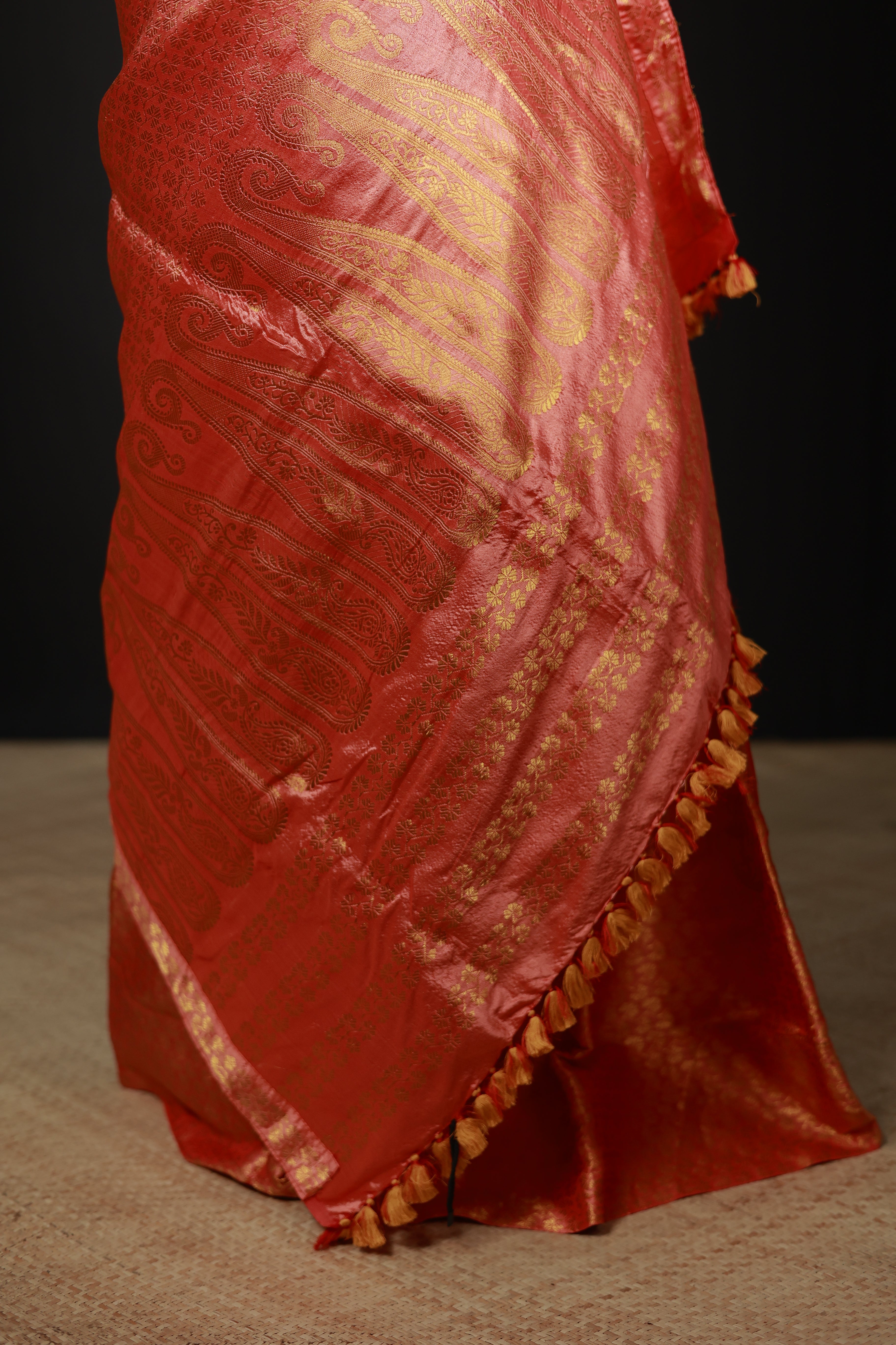 HANDWOVEN ASSAM PAT SILK MEKHALA CHADOR ASMC06