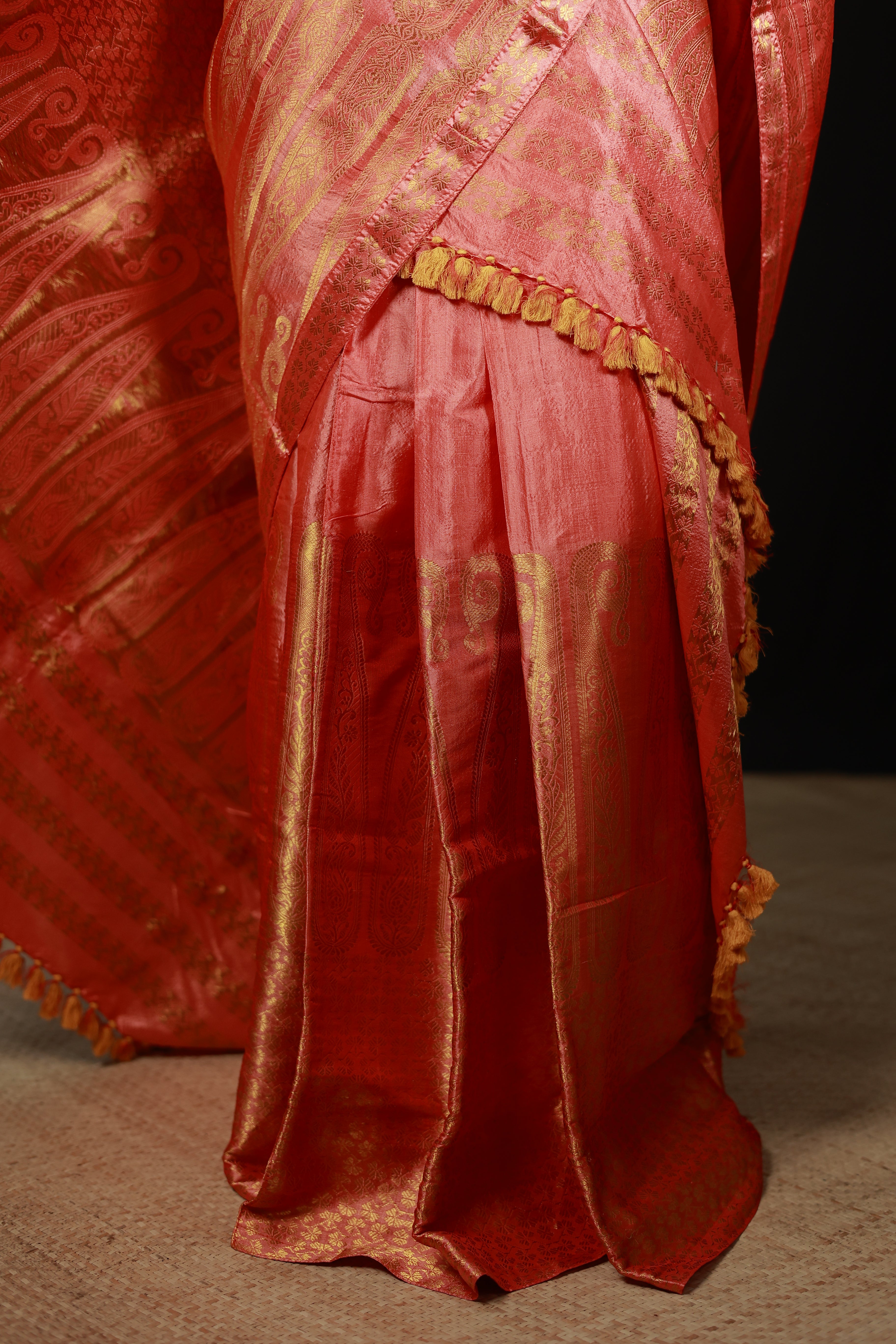 HANDWOVEN ASSAM PAT SILK MEKHALA CHADOR ASMC06