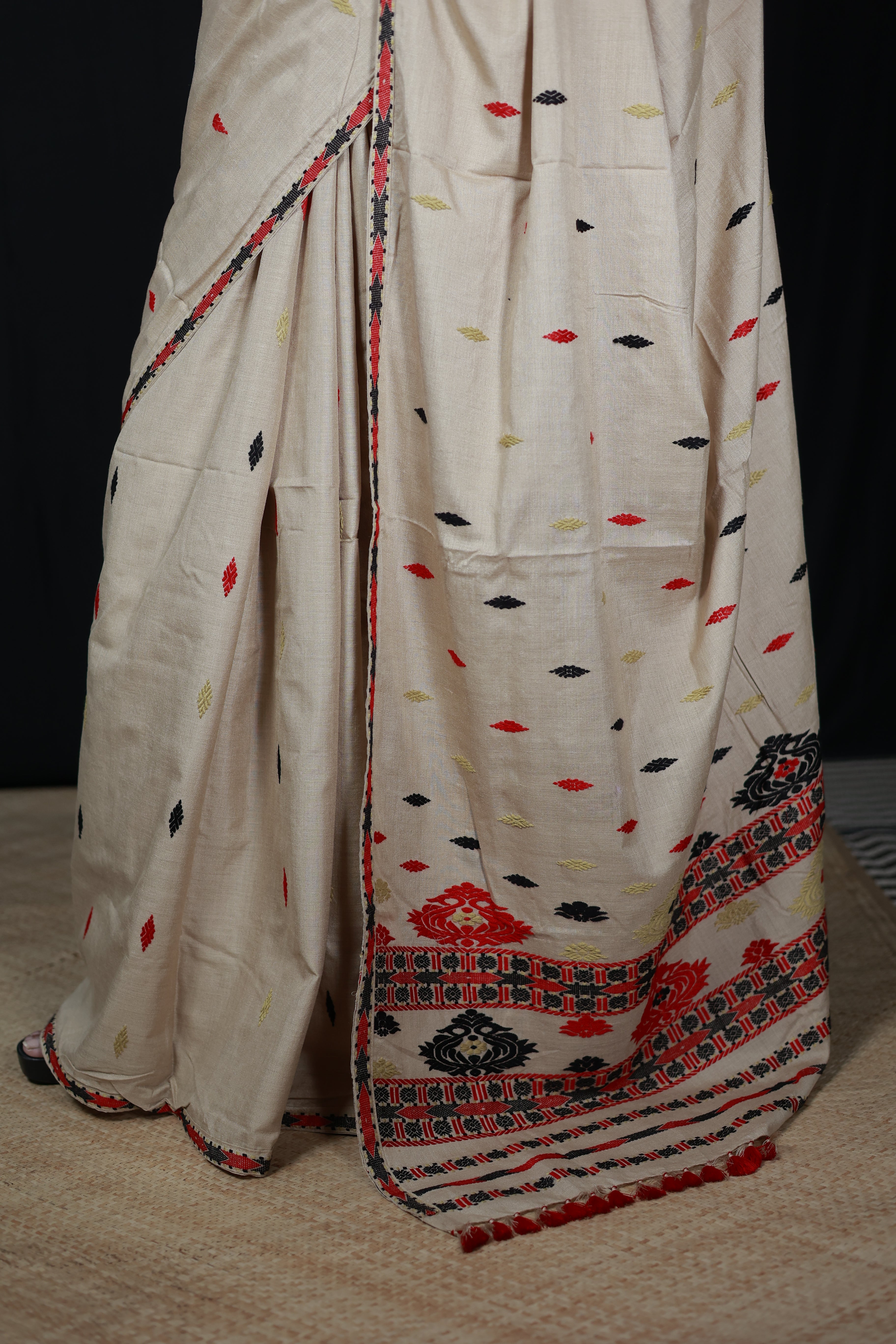 HANDWOVEN ASSAM GI MUGA SILK SAREE MSS02